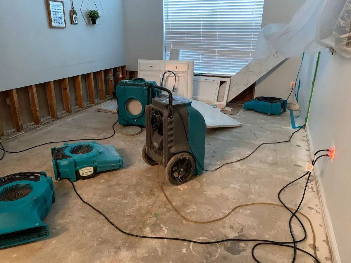 Dehumidifier in flood-cut room for Water Extraction & Removal in Souderton